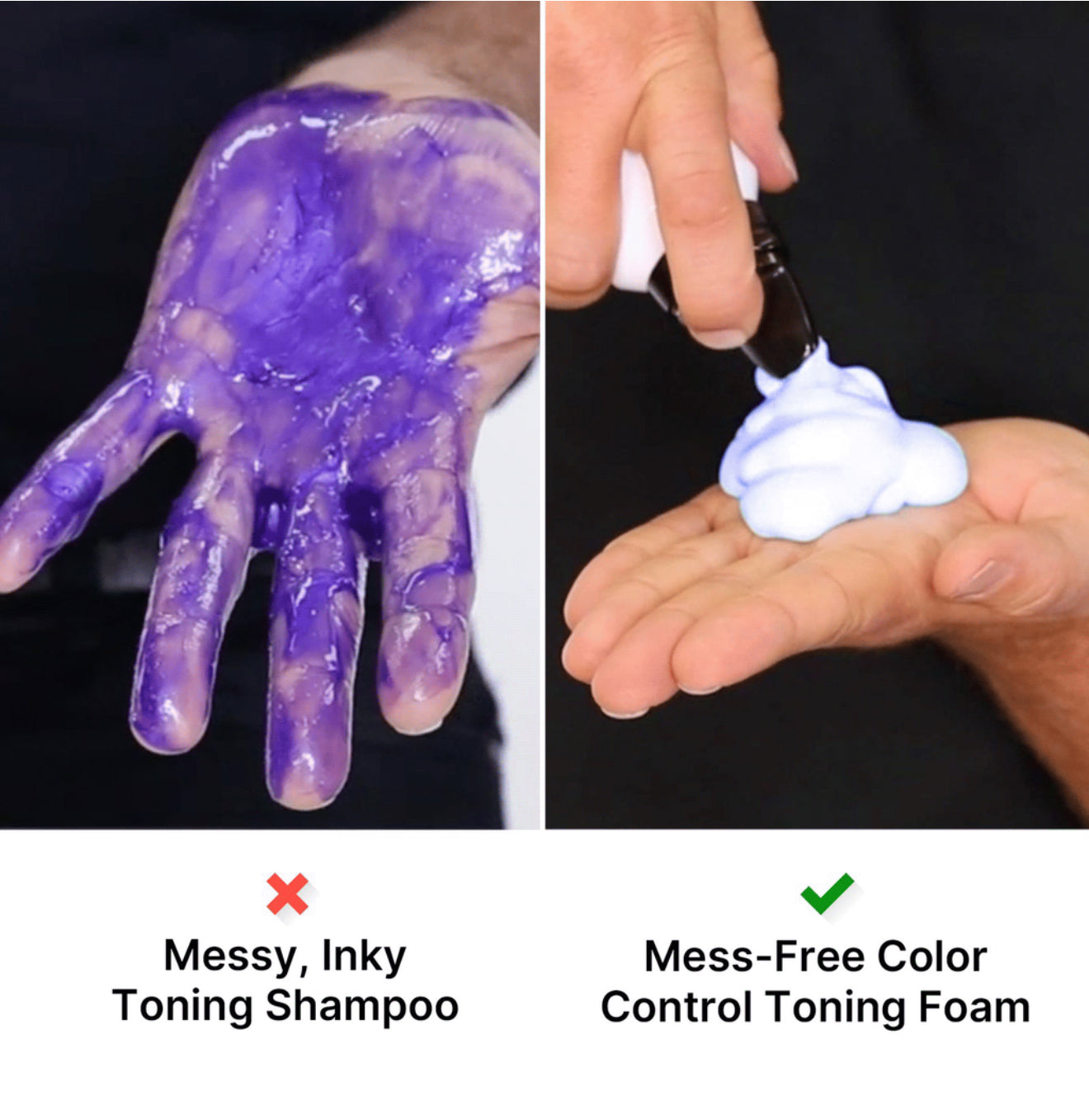 WOW Color Control Blue Toning + Styling Foam for Dark Hair